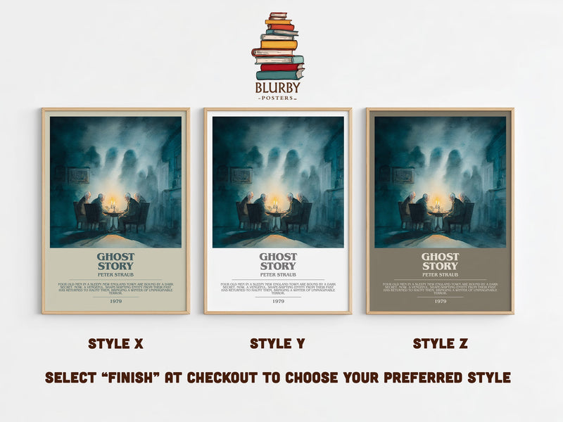 Ghost Story bookish print in frame leaning in hallway – romance wall art
