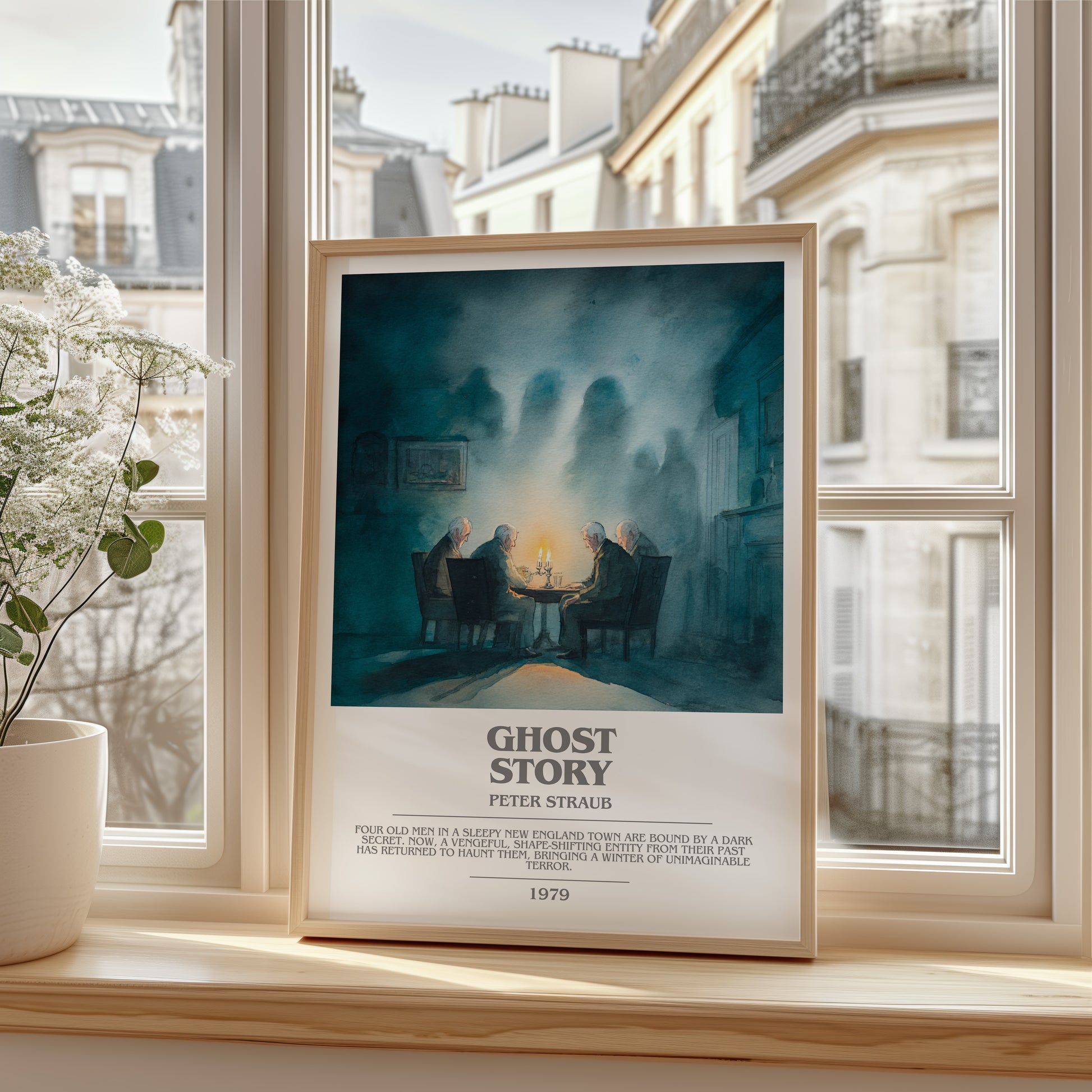 Ghost Story bookish poster colour and style options – Peter Straube book art