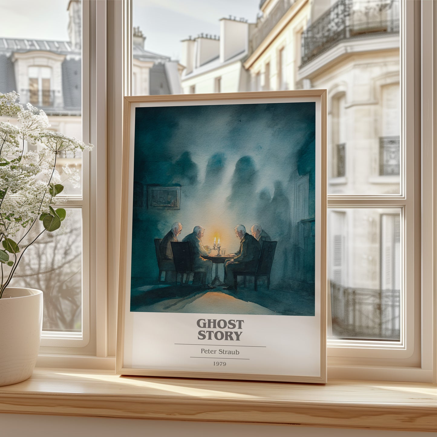 Ghost Story book cover poster colour and style options – Peter Straube book art