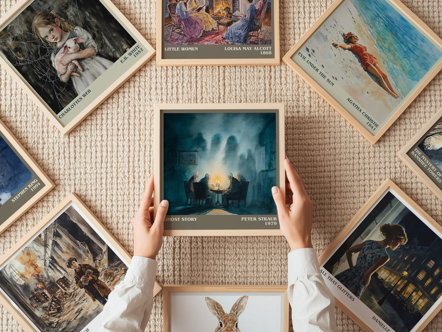 Ghost Story literary print on bookshelf – Peter Straube fan gift