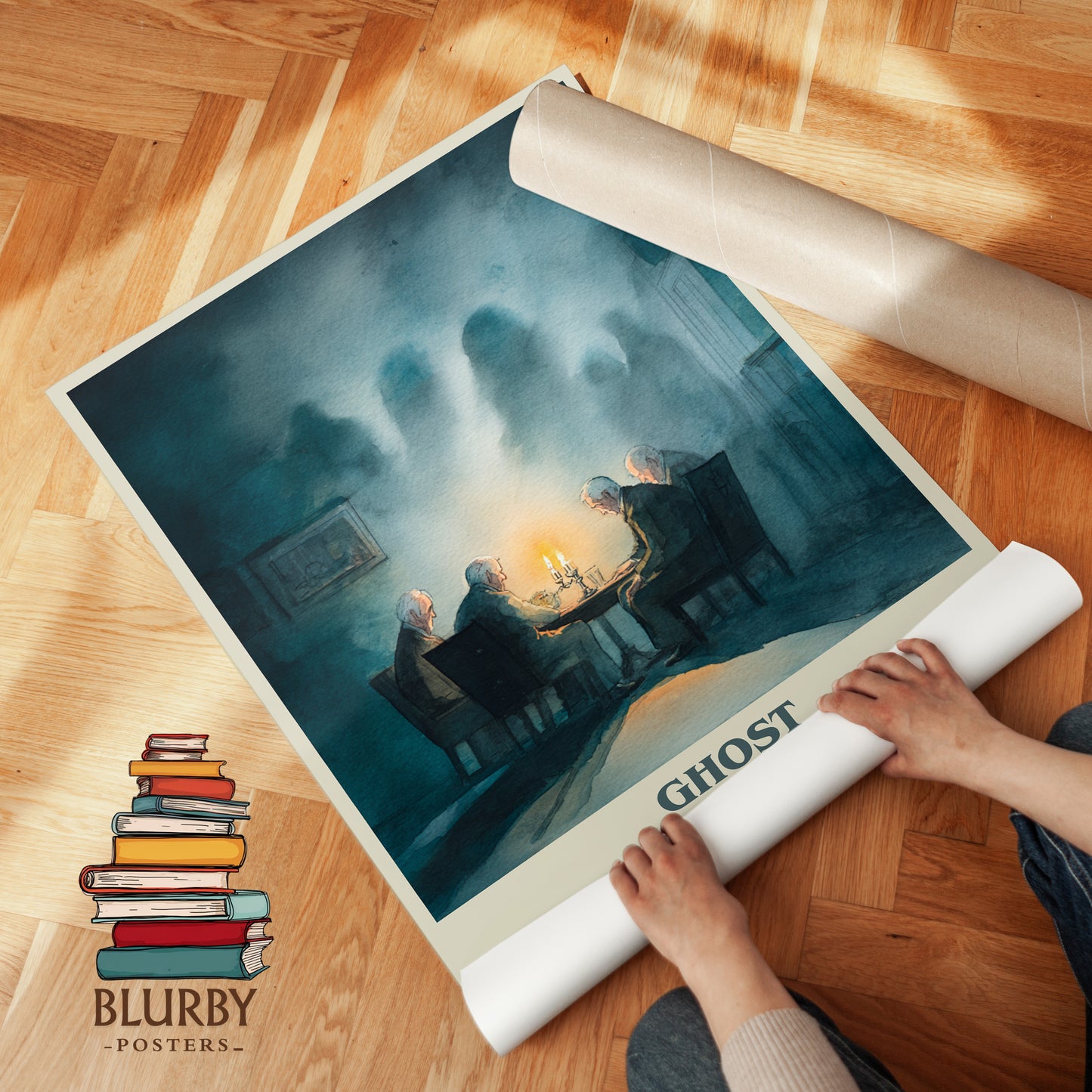 Ghost Story book cover print on bookshelf – Peter Straube fan gift