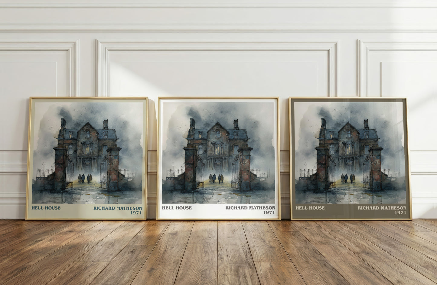 Hell House literary print framed by window – literary home decor