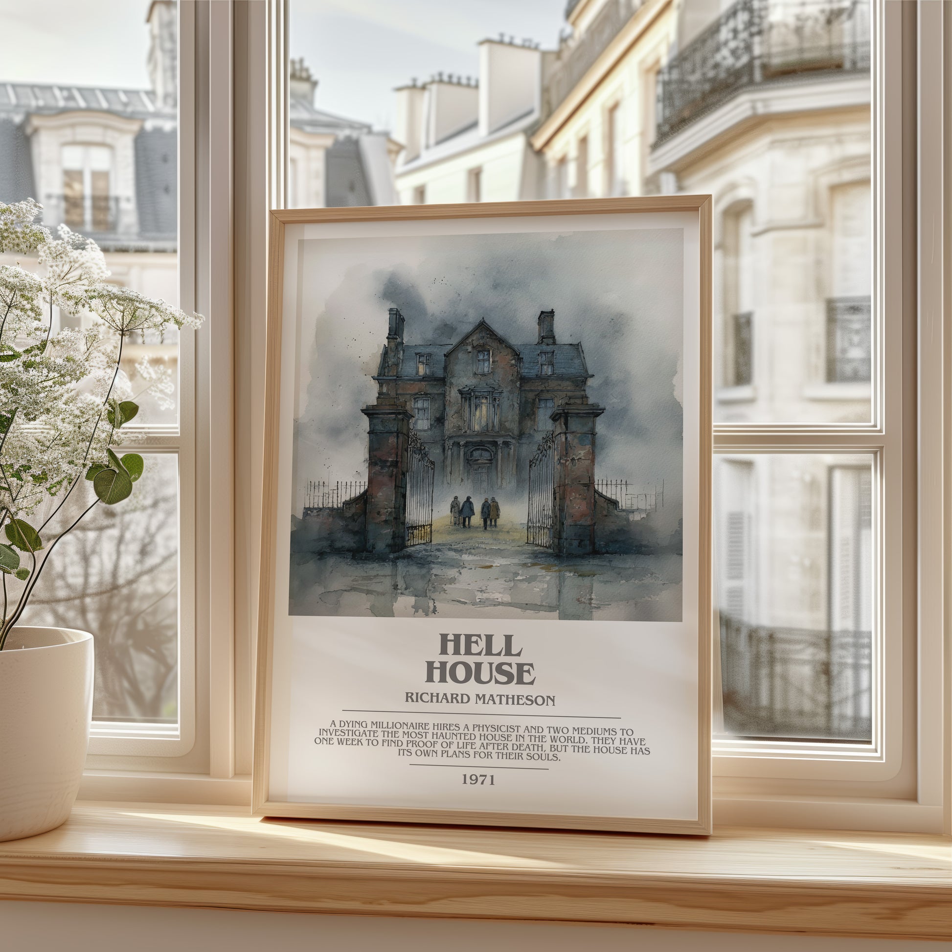 Hell House bookish poster colour and style options – Richard Matheson book art