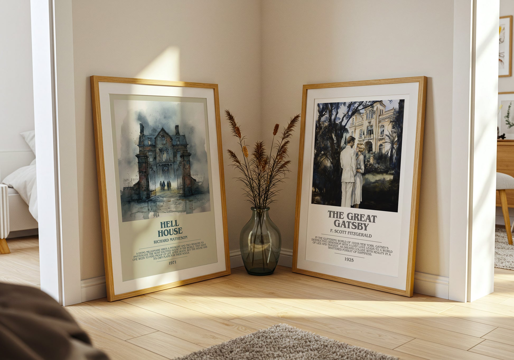 Hell House bookish book poster framed on wall – horror wall art