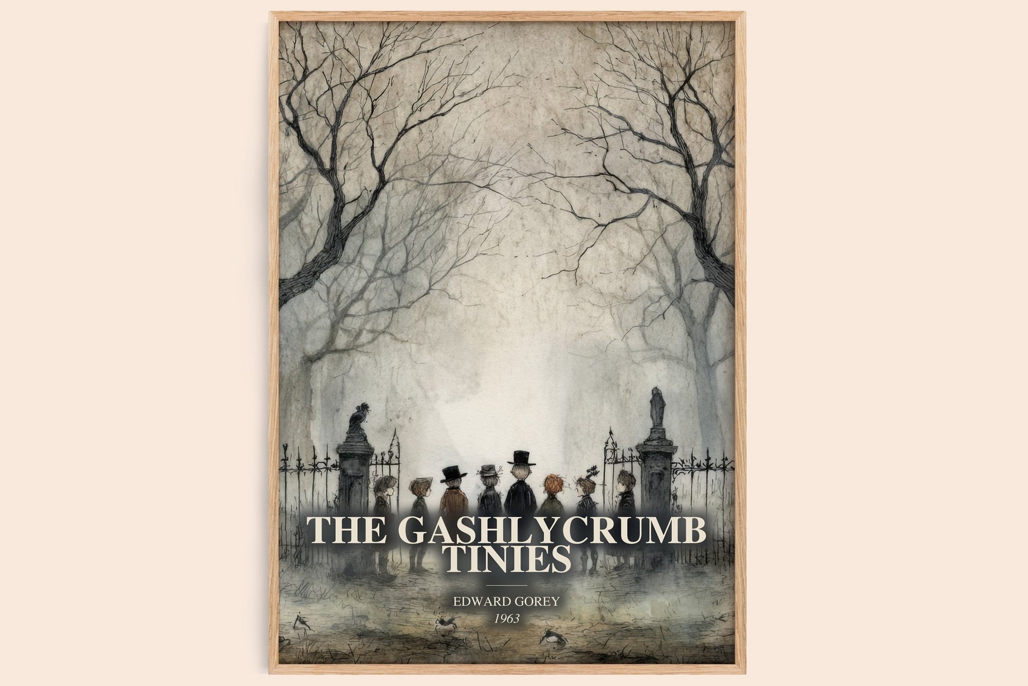 The Gashlycrumb Tinies watercolour book poster by Edward Gorey – framed literary art print