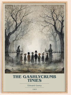 The Gashlycrumb Tinies book cover book poster by Edward Gorey – framed literary art print