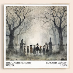 The Gashlycrumb Tinies literary book poster by Edward Gorey – framed literary art print