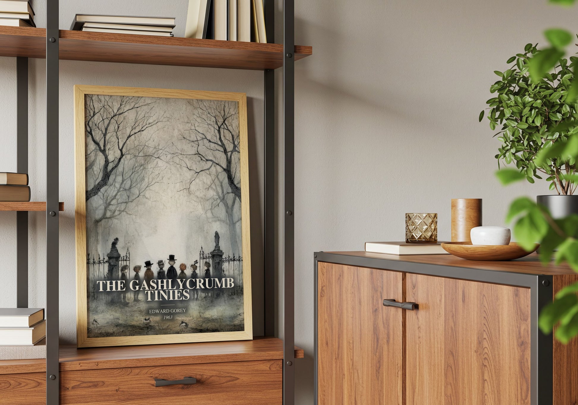The Gashlycrumb Tinies book watercolour illustration paper finish options – matte satin gloss