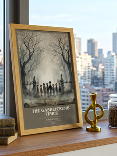 The Gashlycrumb Tinies book cover poster colour and style options – Edward Gorey book art