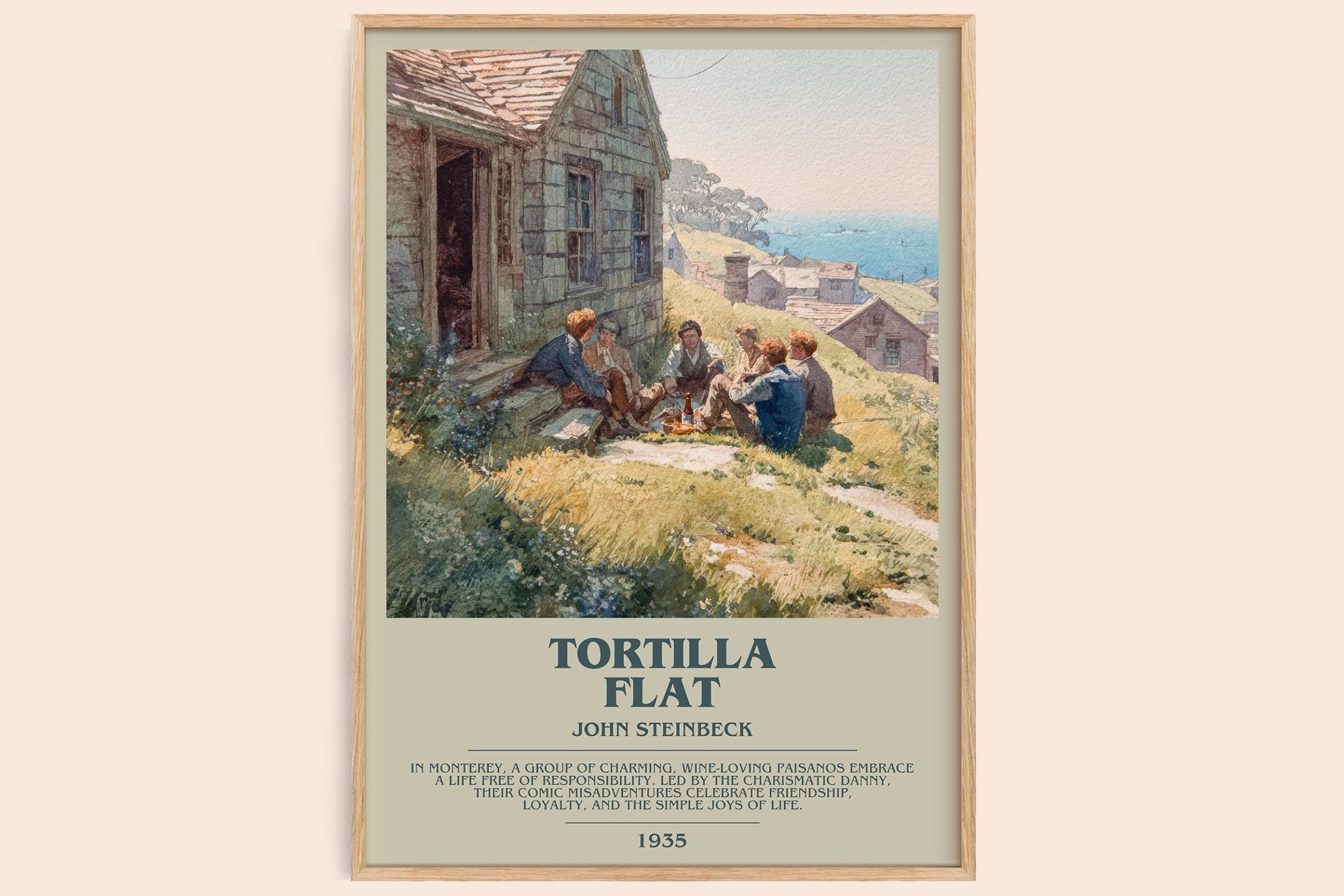 Tortilla Flat Bookish Wall Art by John Steinbeck