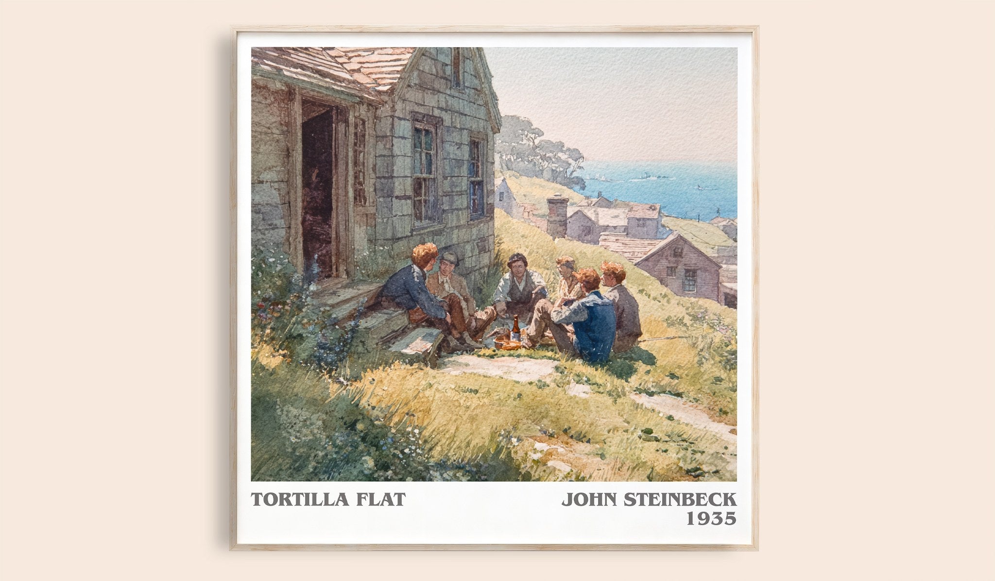 Tortilla Flat Literary Art Print by John Steinbeck