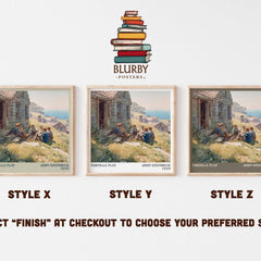 Tortilla Flat Literary Art Print by John Steinbeck – Style X, Y and Z square prints side by side – choose your finish
