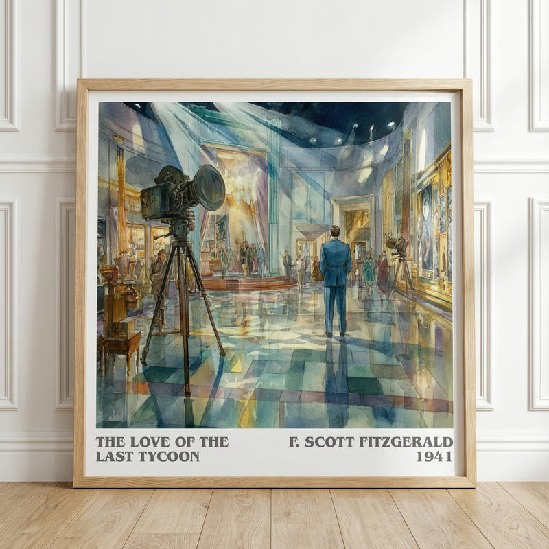 The Love Of The Last Tycoon literary print in frame leaning in hallway – classic literature wall art