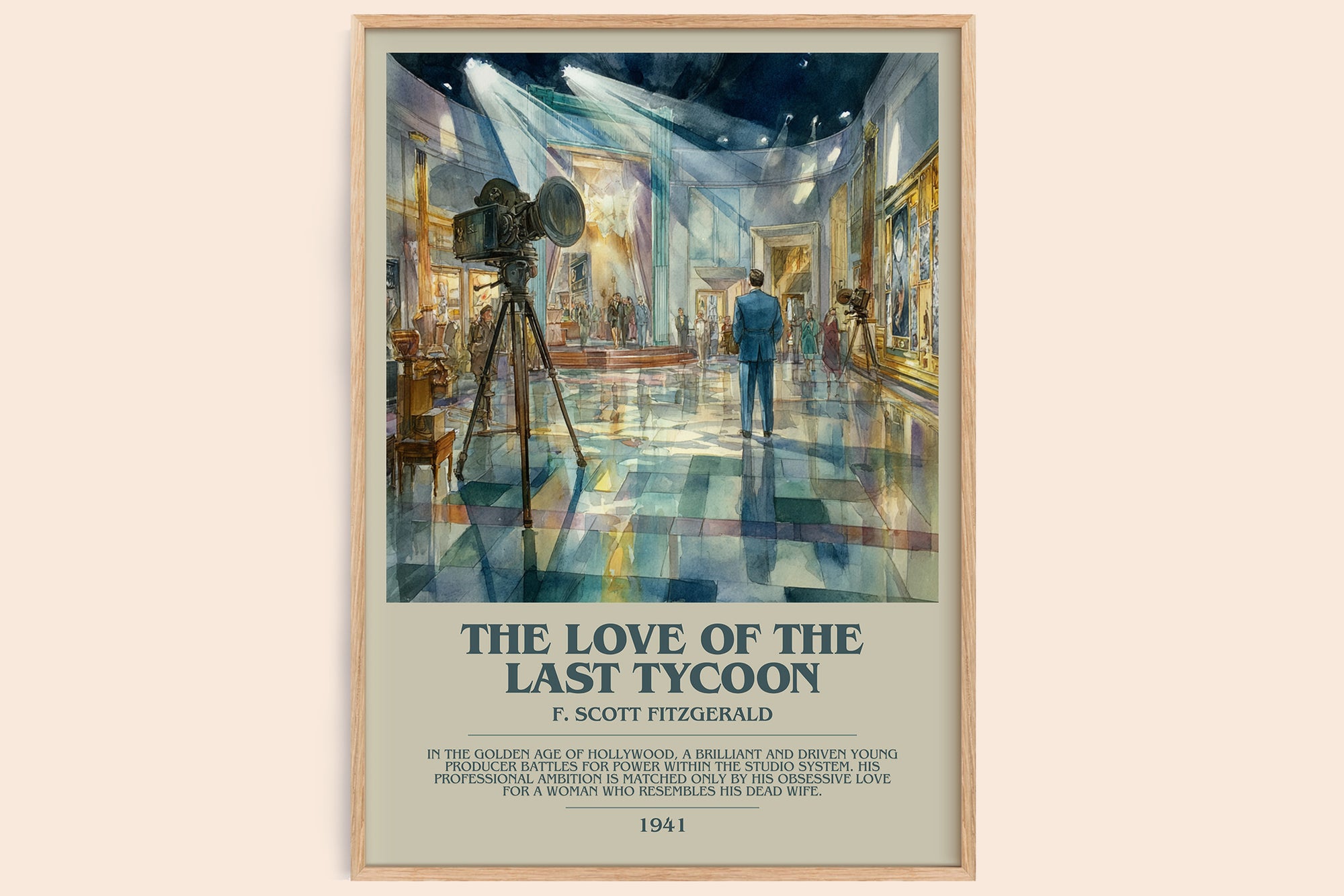 The Love Of The Last Tycoon bookish book poster by F. Scott Fitzgerald – framed literary art print