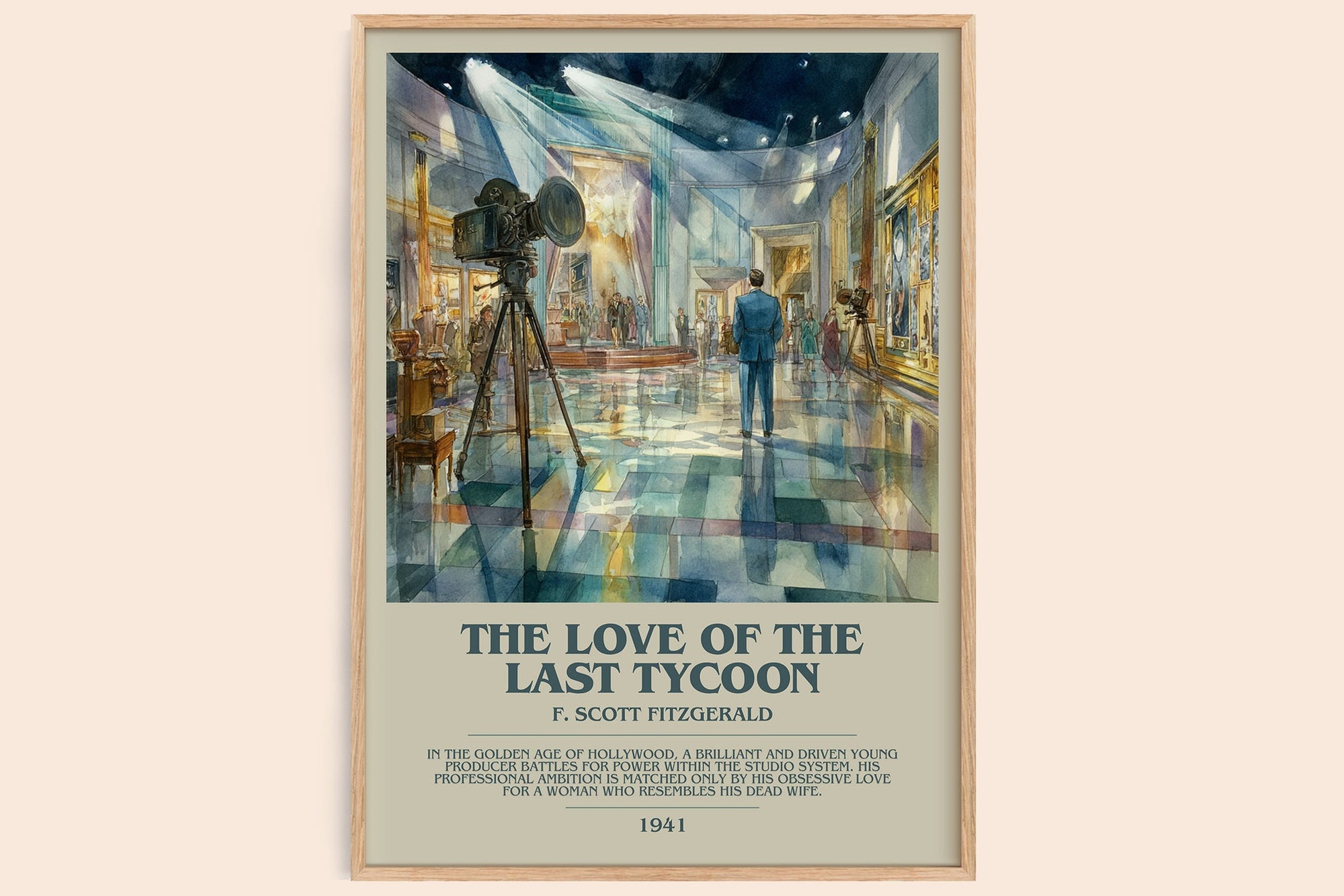 The Love Of The Last Tycoon bookish book poster by F. Scott Fitzgerald – framed literary art print