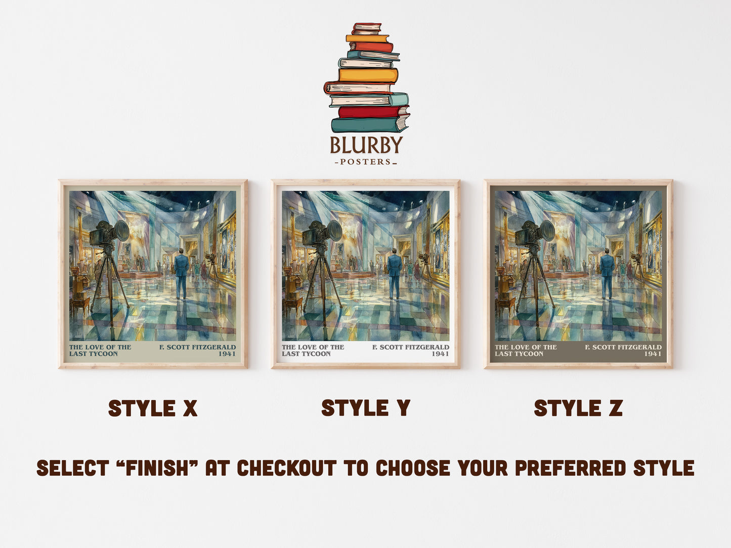 The Love Of The Last Tycoon literary art print colour and style options – F. Scott Fitzgerald book art
