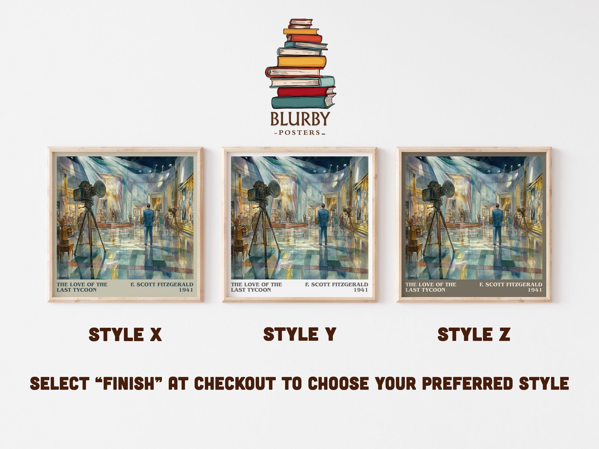 The Love Of The Last Tycoon literary art print colour and style options – F. Scott Fitzgerald book art