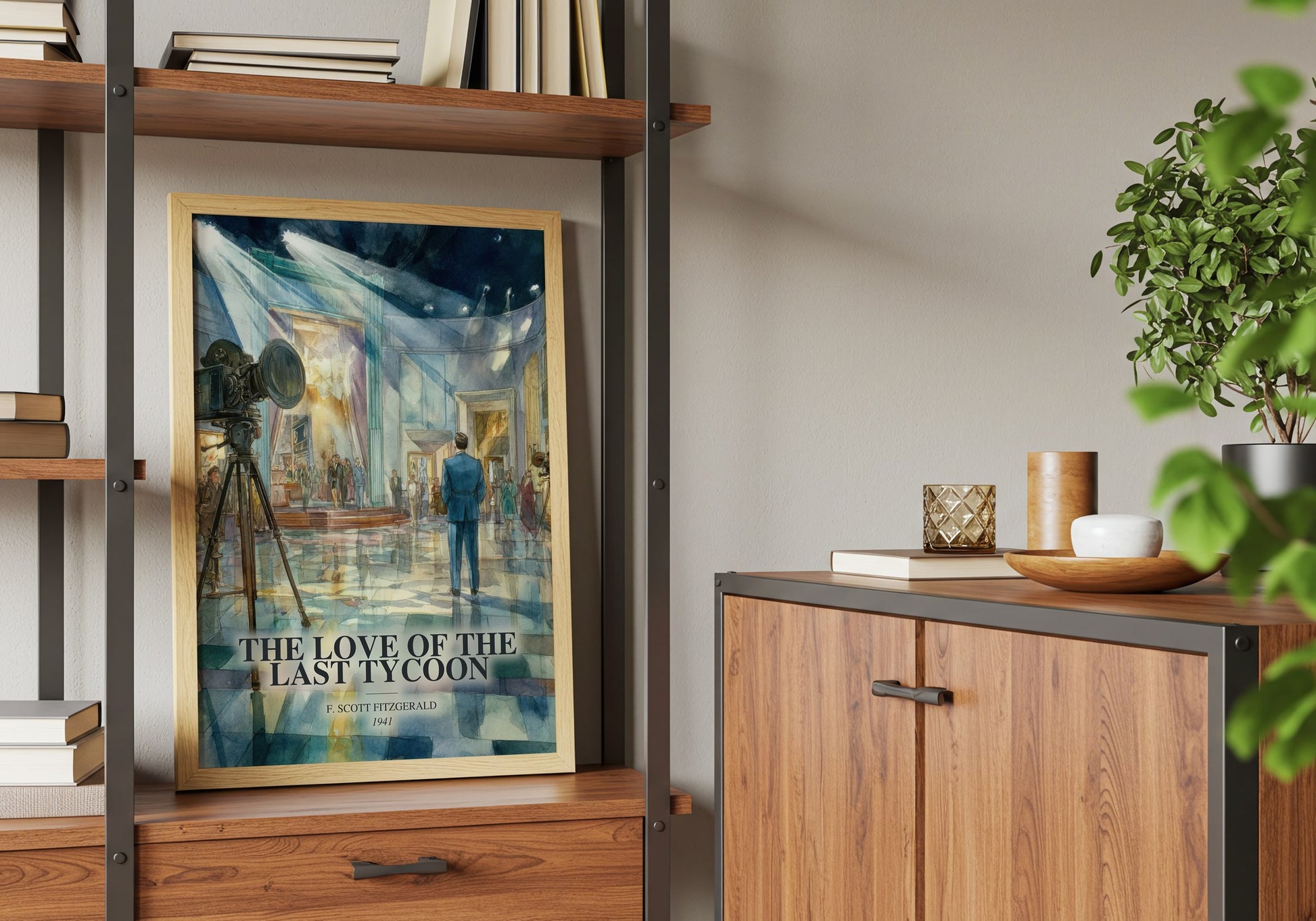 The Love Of The Last Tycoon book watercolour illustration paper finish options – matte satin gloss