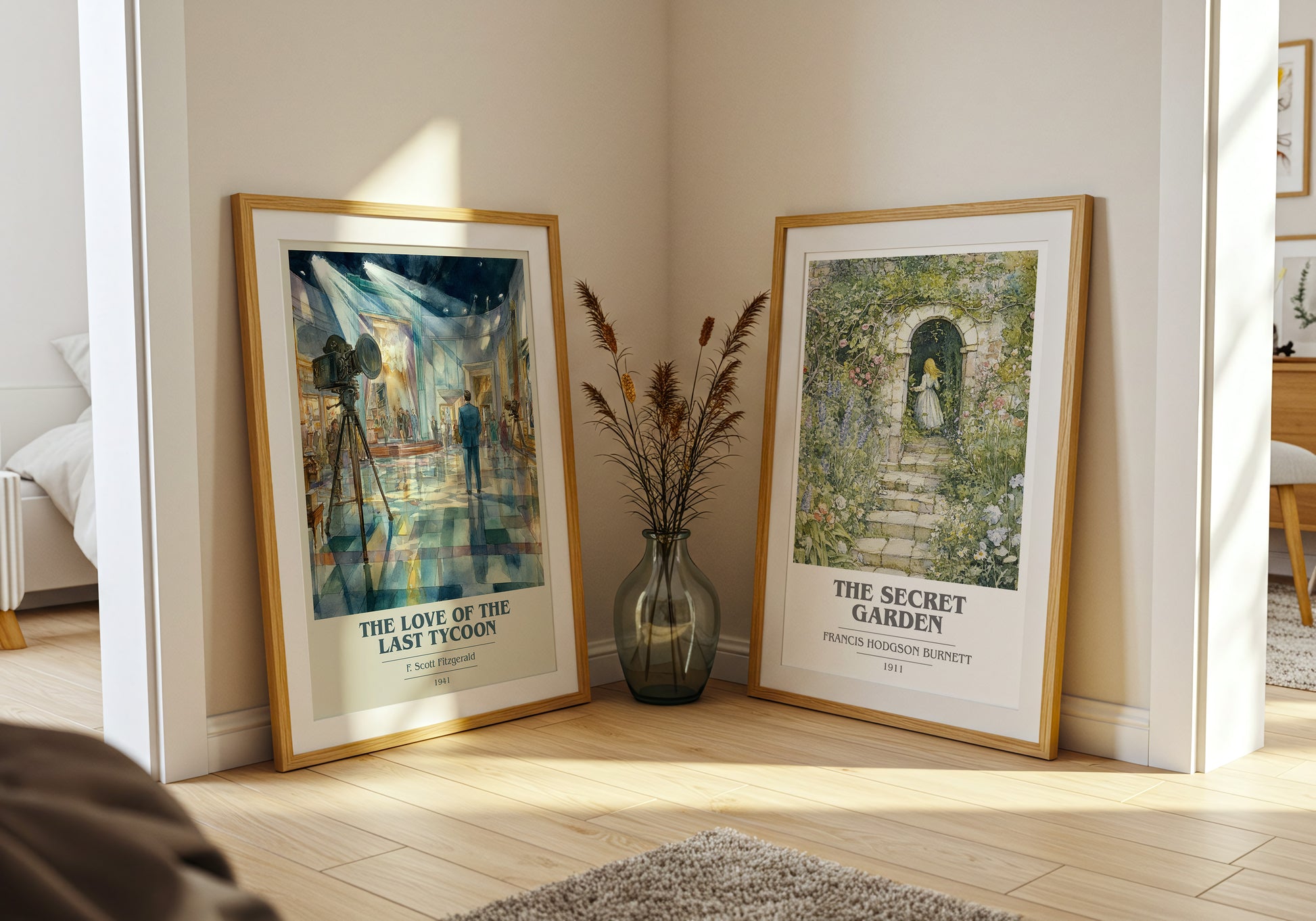 The Love Of The Last Tycoon book cover book poster framed on wall – classic literature wall art