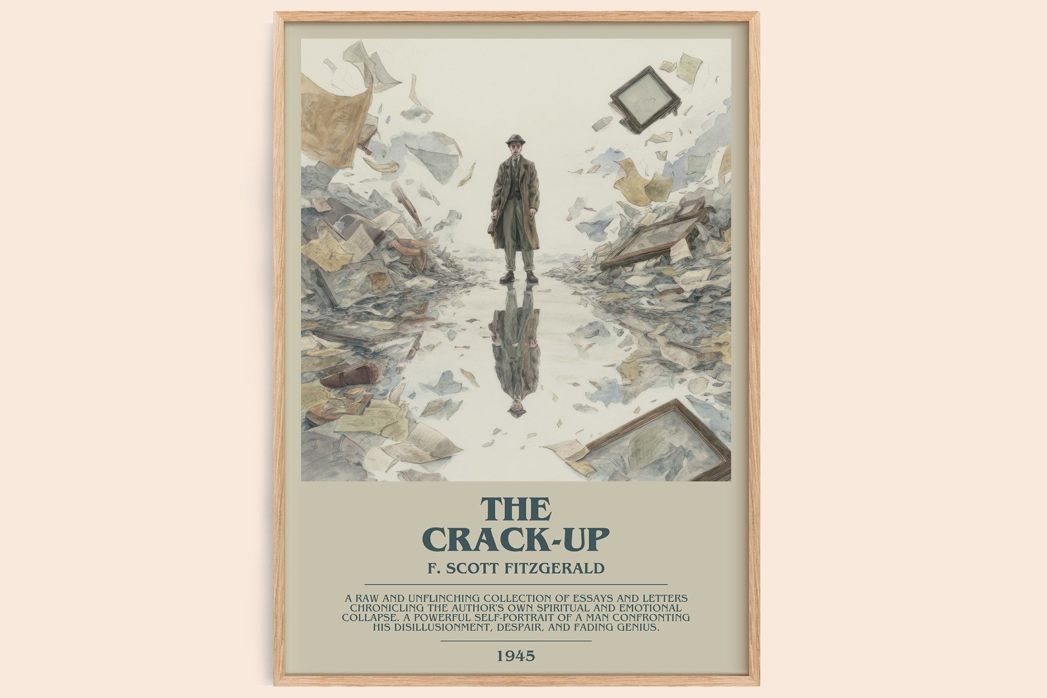 The Crack-Up Bookish Wall Art by F. Scott Fitzgerald
