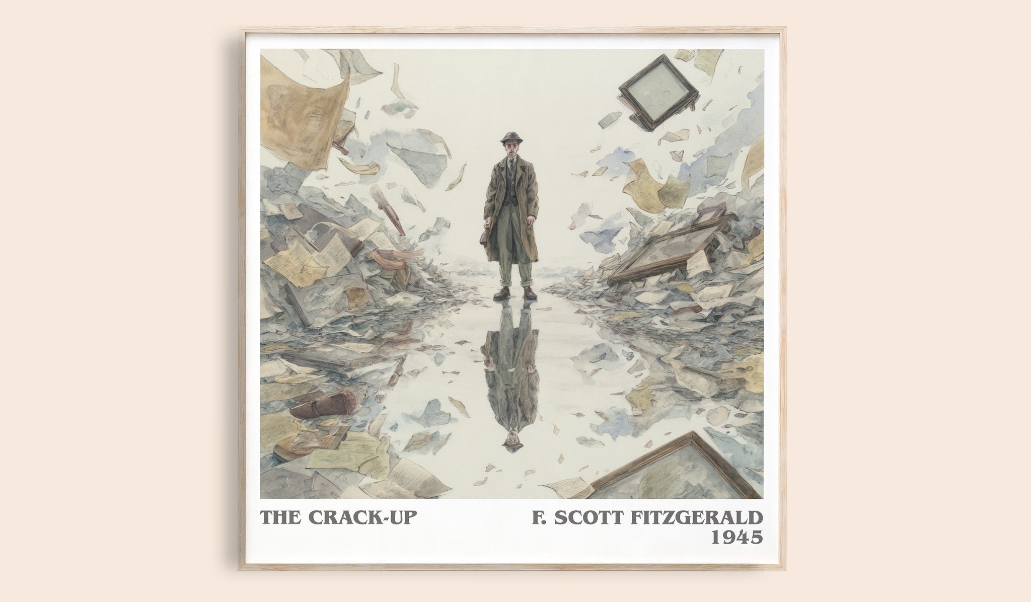The Crack-Up Literary Art Print by F. Scott Fitzgerald