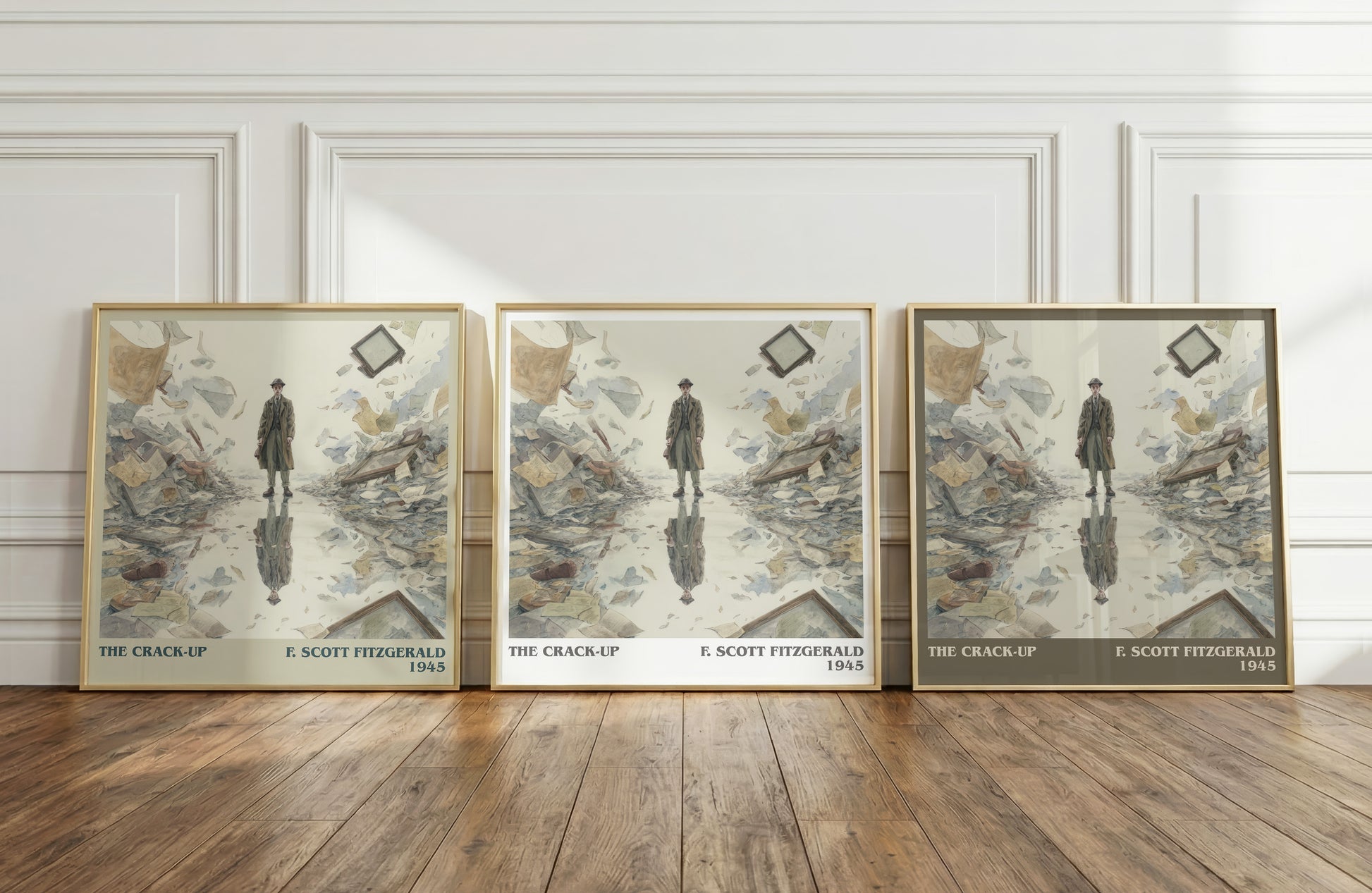 The Crack-Up literary print framed by window – literary home decor