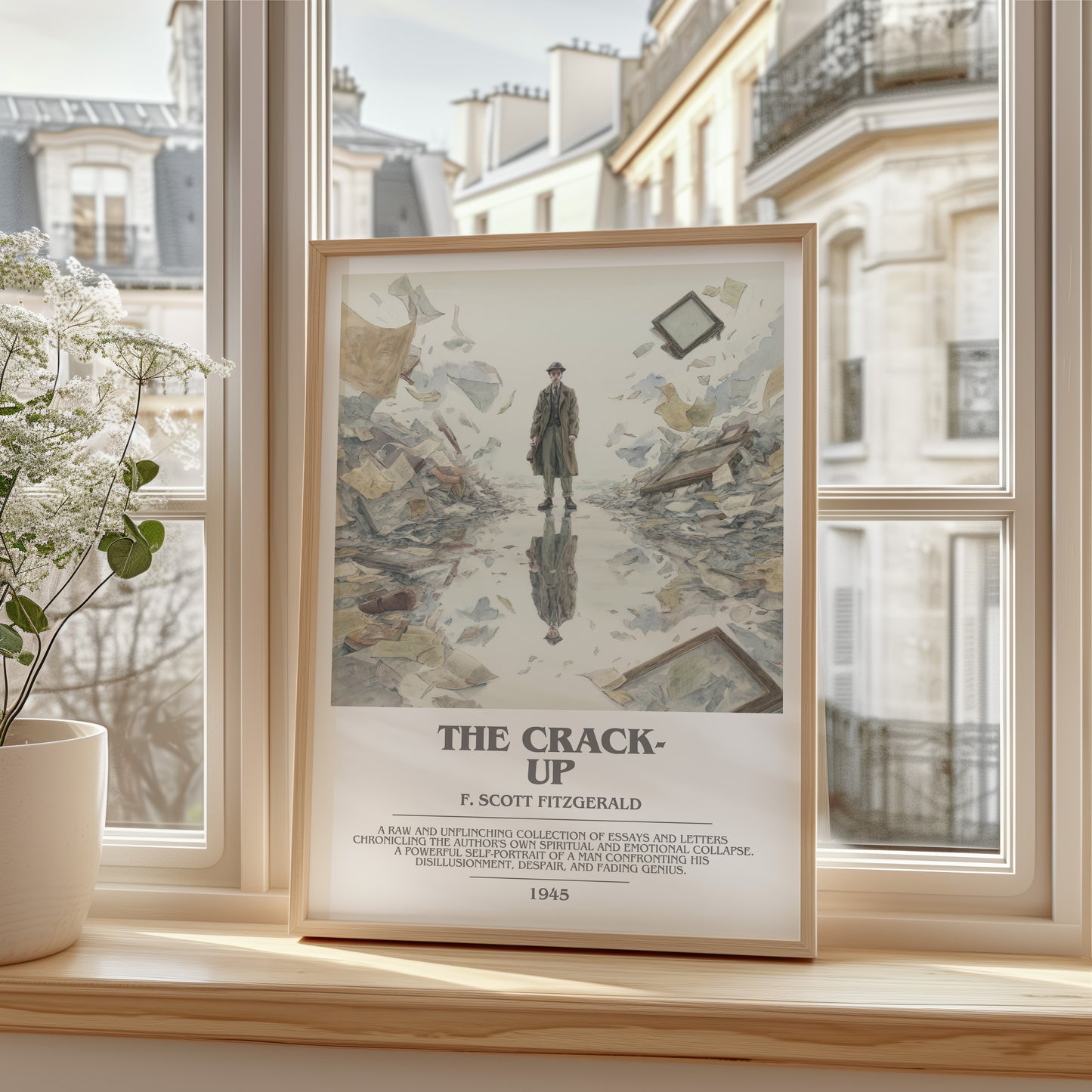 The Crack-Up bookish poster colour and style options – F. Scott Fitzgerald book art