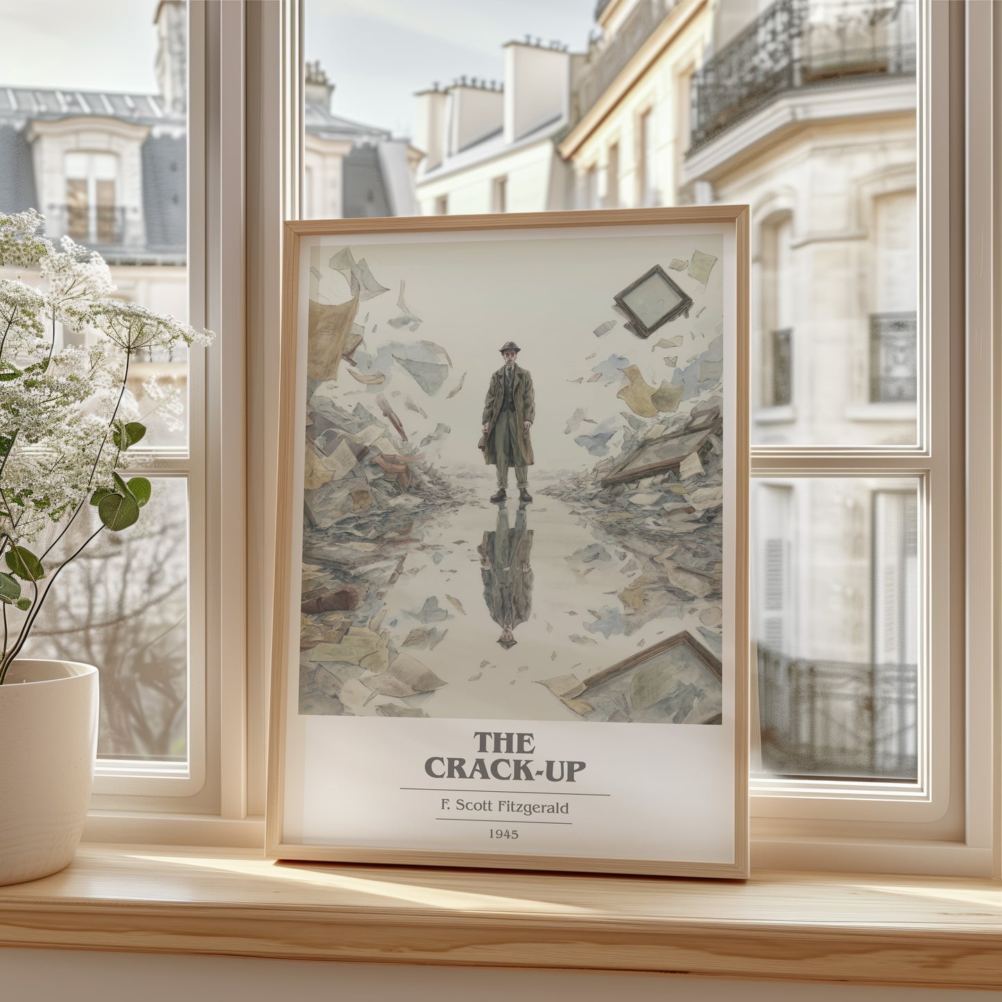 The Crack-Up book cover poster colour and style options – F. Scott Fitzgerald book art