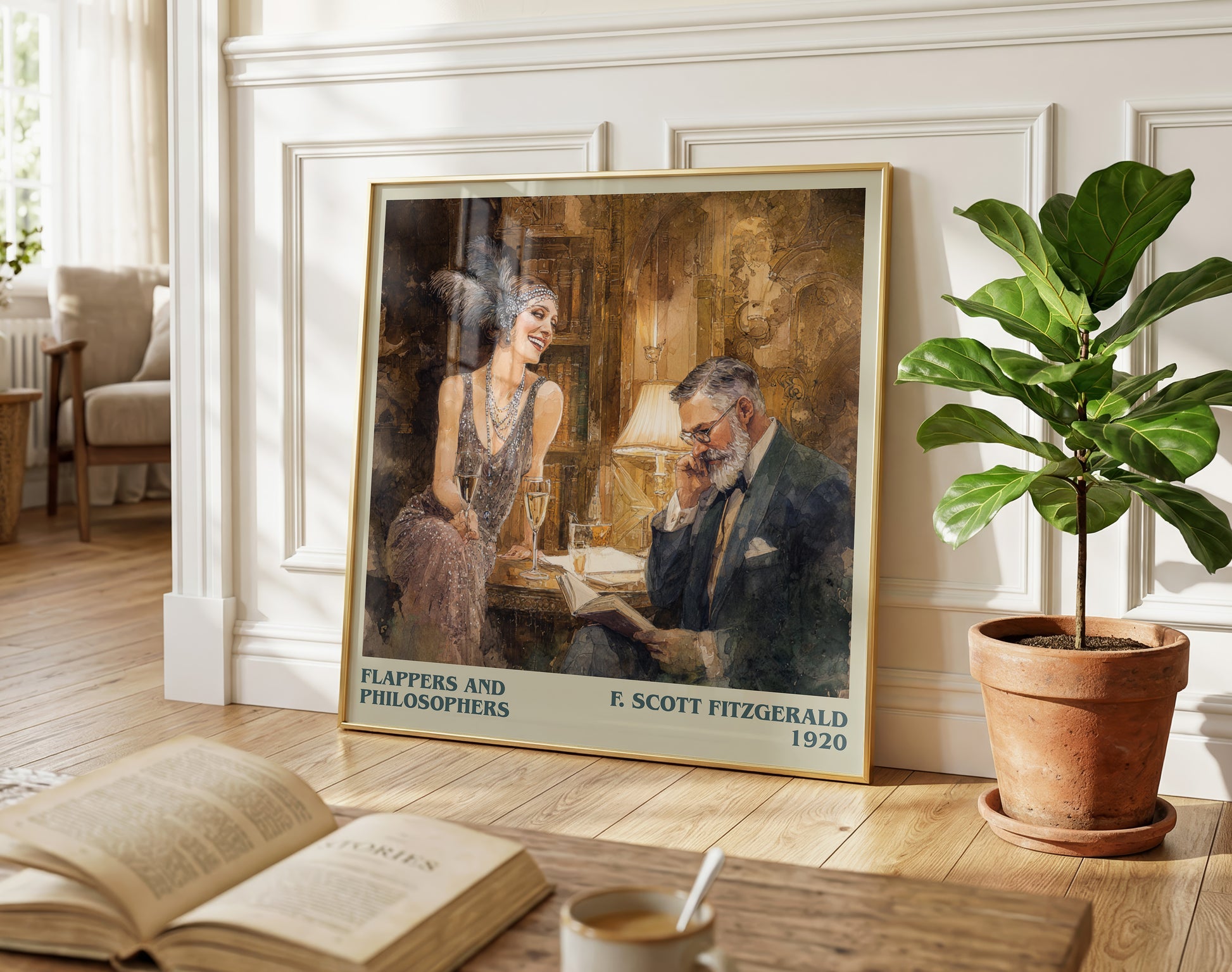 Flappers And Philosophers literary poster paired in gallery wall – literary art prints