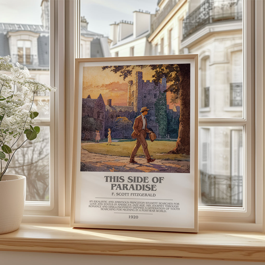 This Side of Paradise bookish poster colour and style options – F. Scott Fitzgerald book art