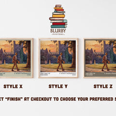 This Side of Paradise Literary Art Print by F. Scott Fitzgerald – Style X, Y and Z square prints side by side – choose your finish