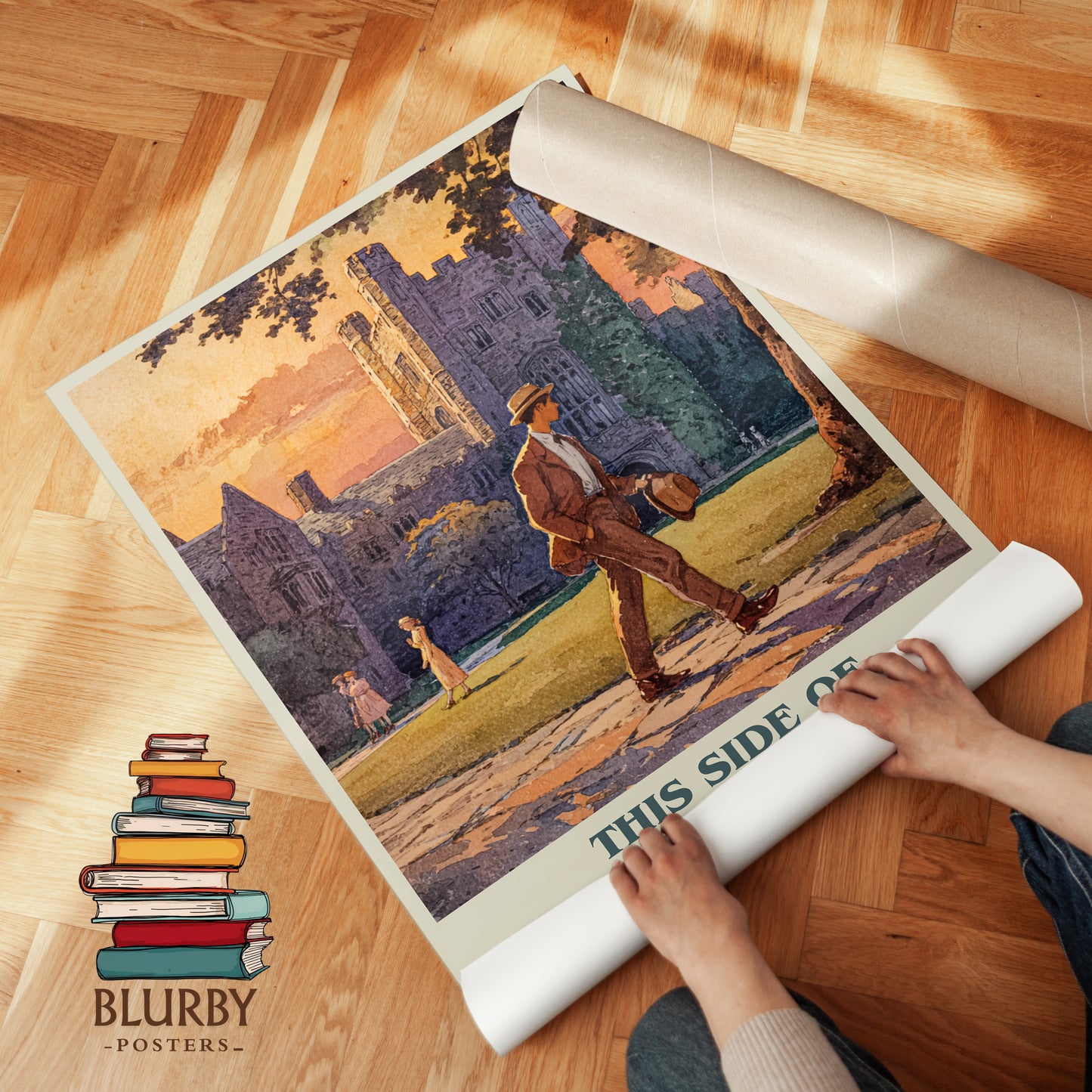 This Side of Paradise book cover print on bookshelf – F. Scott Fitzgerald fan gift