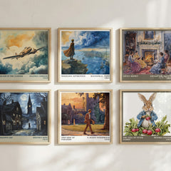 This Side of Paradise Literary Art Print by F. Scott Fitzgerald – square print in a six-frame gallery wall