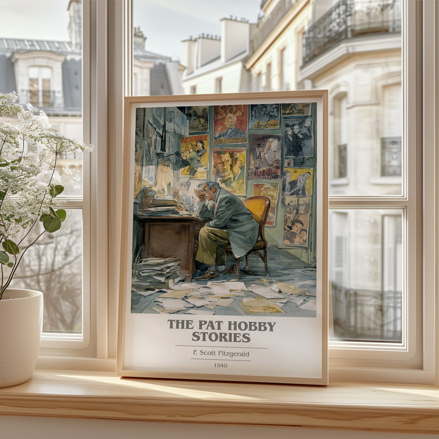 The Pat Hobby Stories book cover poster colour and style options – F. Scott Fitzgerald book art