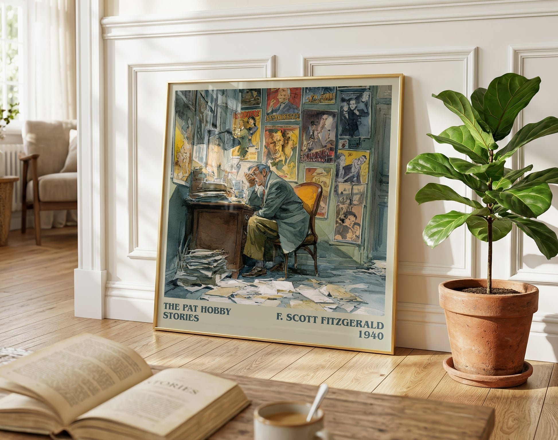 The Pat Hobby Stories literary poster paired in gallery wall – literary art prints