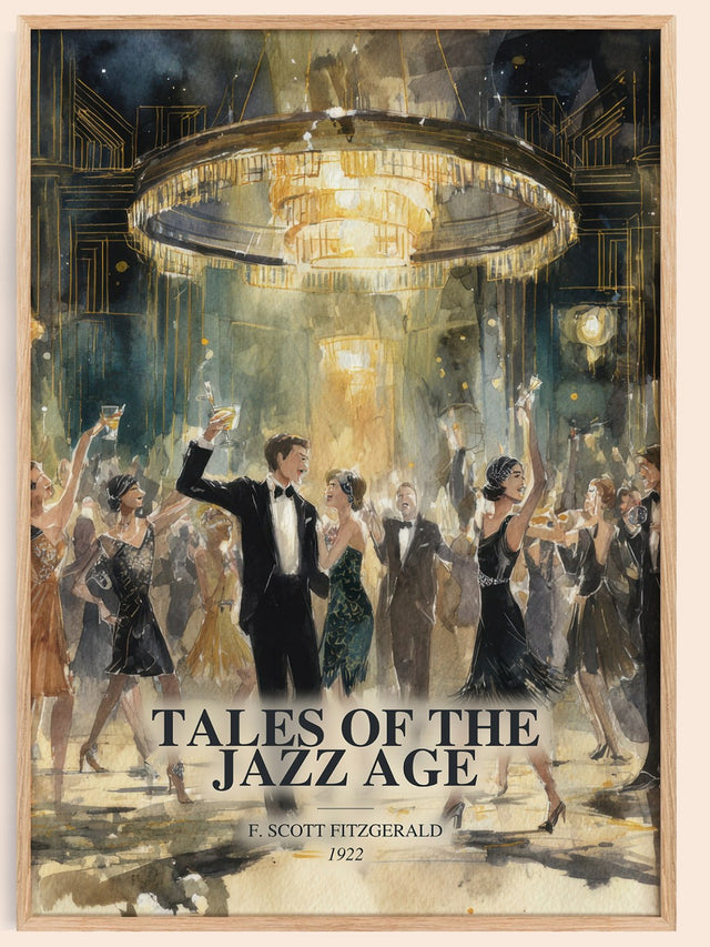Tales Of The Jazz Age Book Watercolour Illustration by F. Fitzgerald