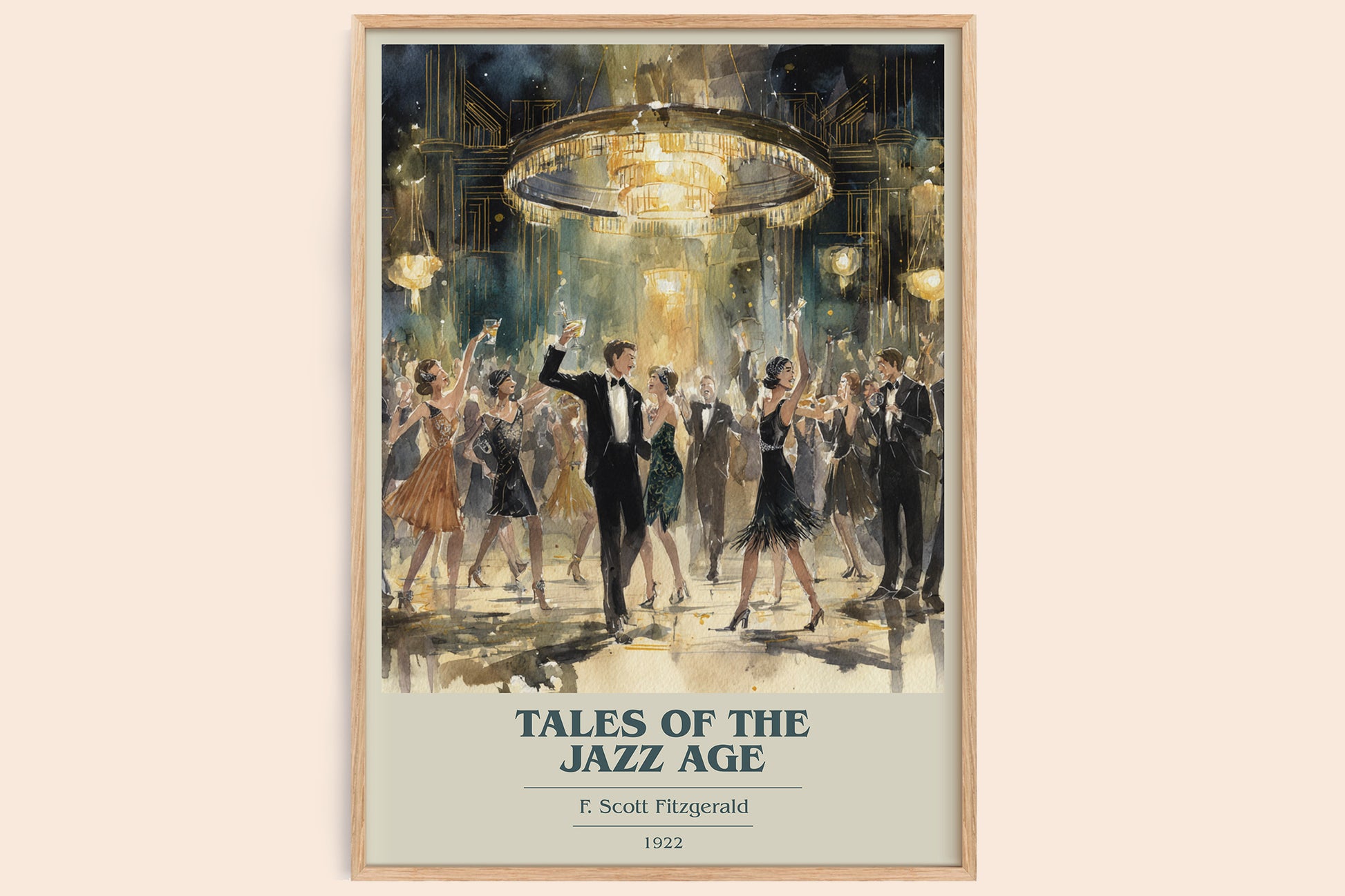 Tales from the Jazz Age book cover book poster by F. Scott Fitzgerald – framed literary art print
