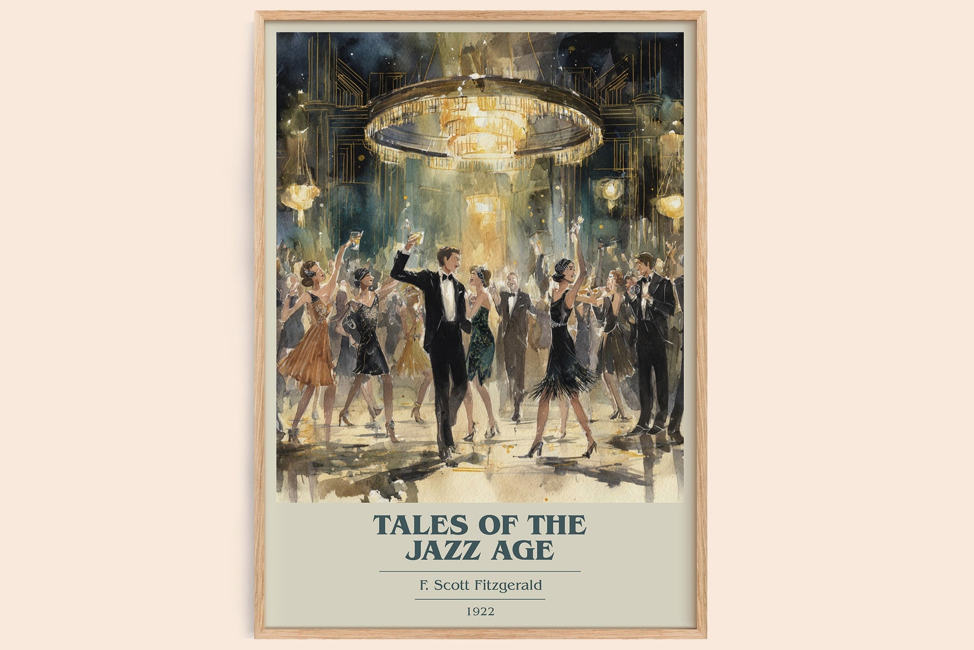Tales from the Jazz Age book cover book poster by F. Scott Fitzgerald – framed literary art print
