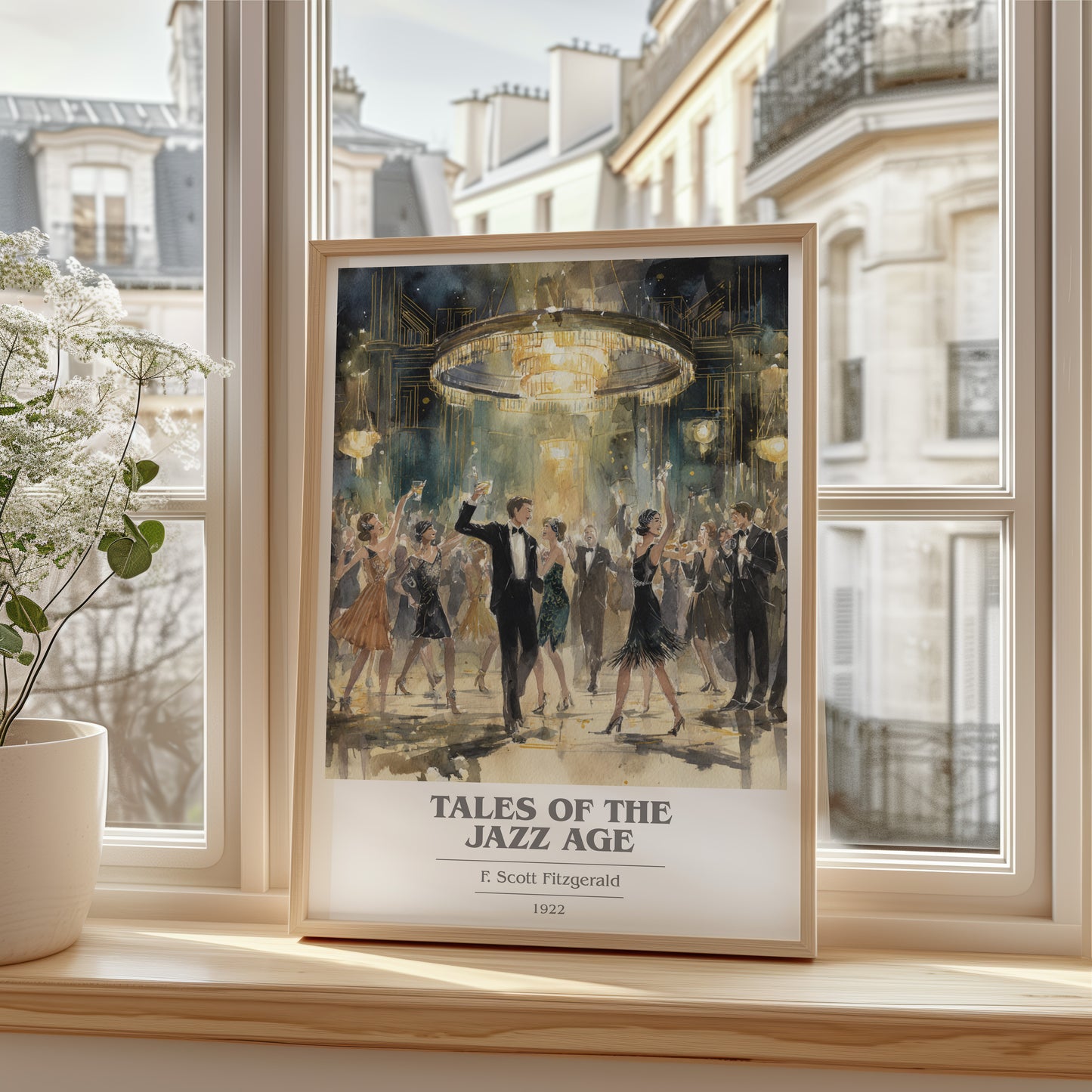 Tales from the Jazz Age book cover poster colour and style options – F. Scott Fitzgerald book art
