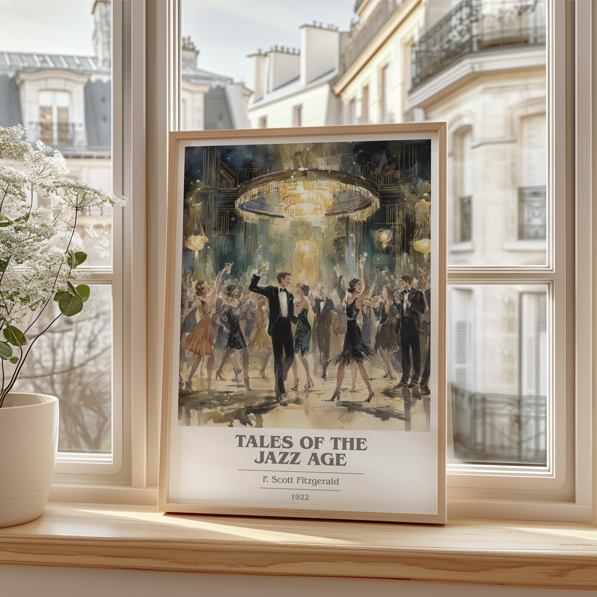 Tales from the Jazz Age book cover poster colour and style options – F. Scott Fitzgerald book art