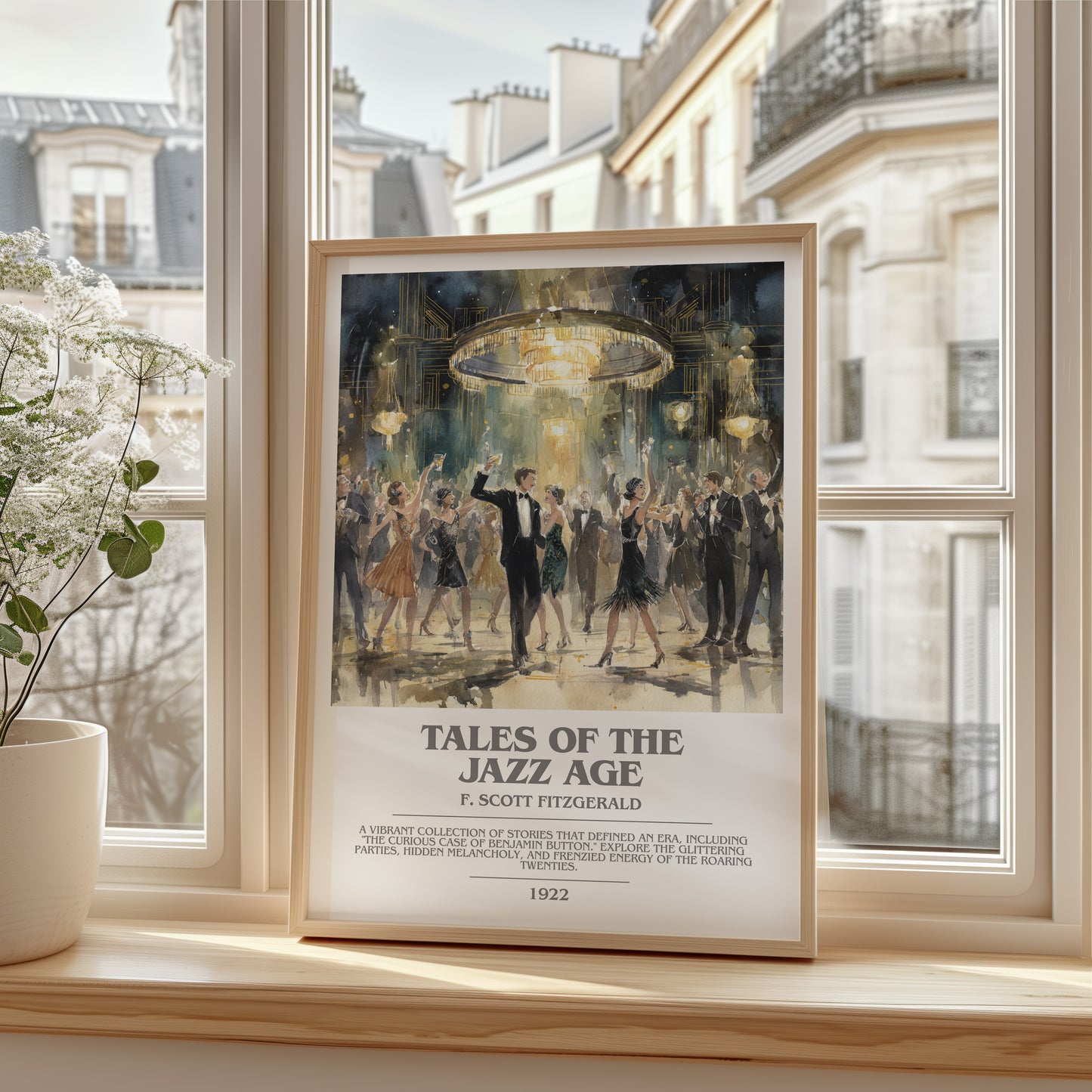 Tales from the Jazz Age bookish poster colour and style options – F. Scott Fitzgerald book art