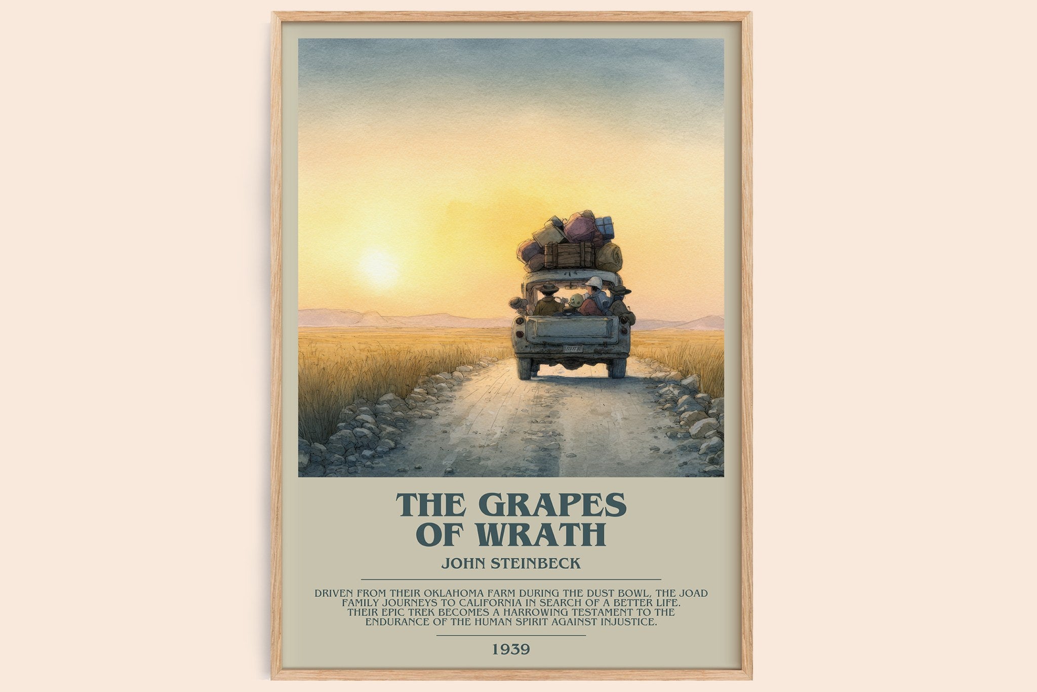 The Grapes of Wrath Bookish Wall Art by John Steinbeck