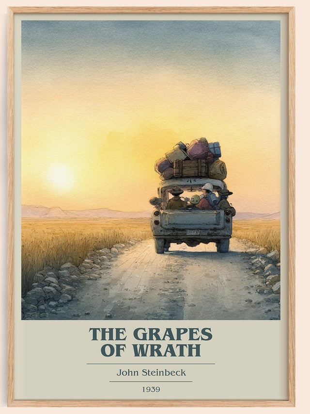 The Grapes of Wrath Book Cover Poster by John Steinbeck