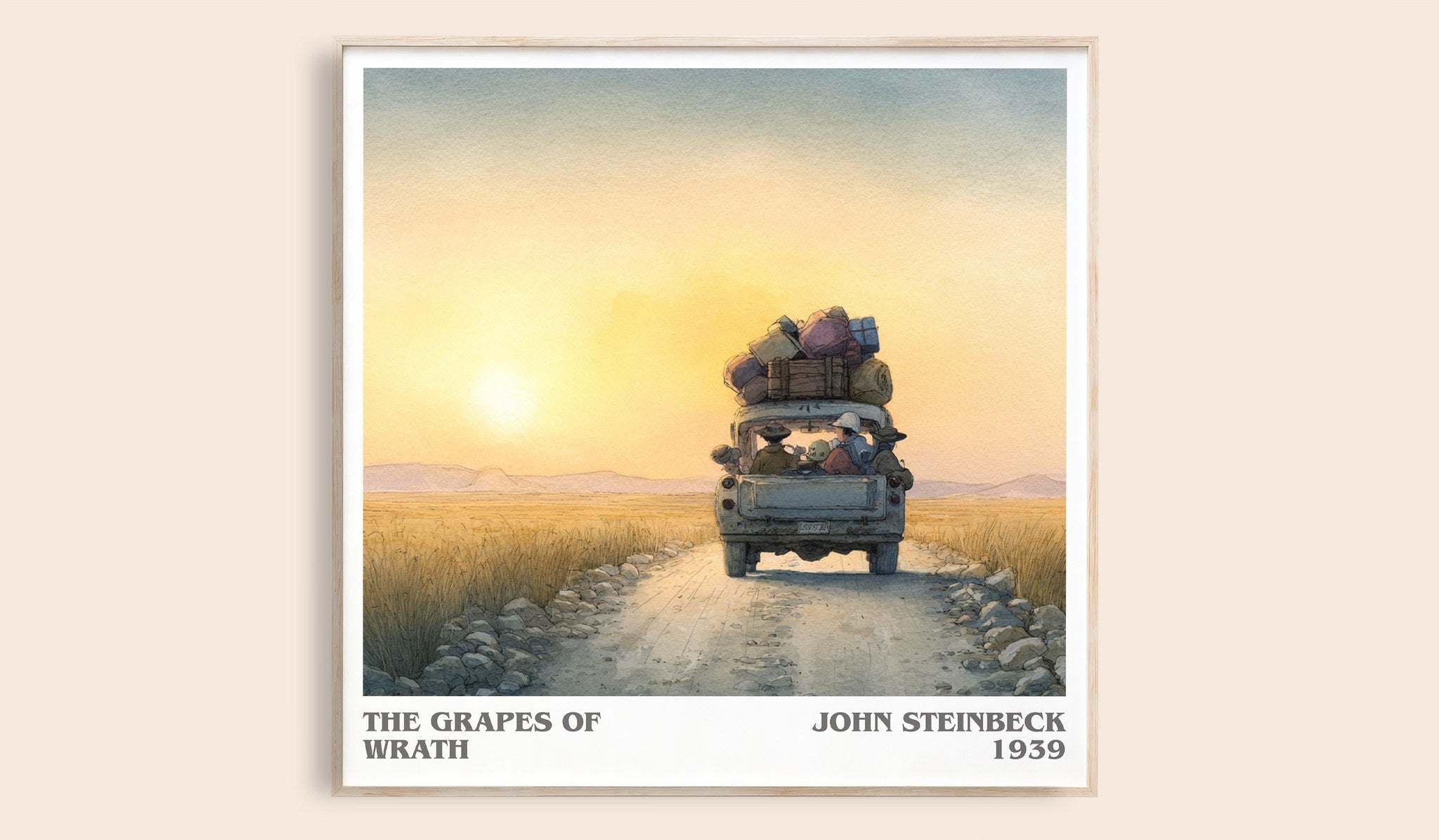The Grapes of Wrath Literary Art Print by John Steinbeck