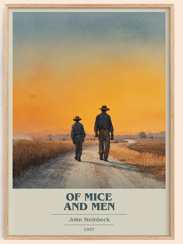 Of Mice and Men Book Cover Poster by John Steinbeck