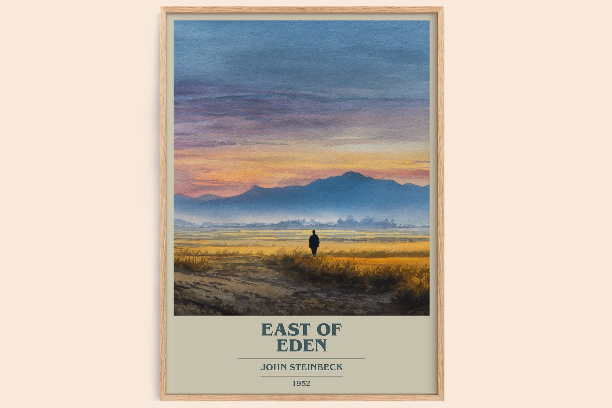 East of Eden Book Cover Poster by John Steinbeck