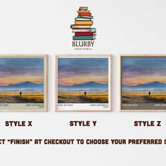 East of Eden Literary Art Print by John Steinbeck – Style X, Y and Z square prints side by side – choose your finish