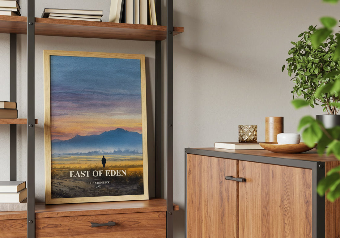 East Of Eden book watercolour illustration paper finish options – matte satin gloss