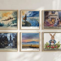 East of Eden Literary Art Print by John Steinbeck – square print in a six-frame gallery wall
