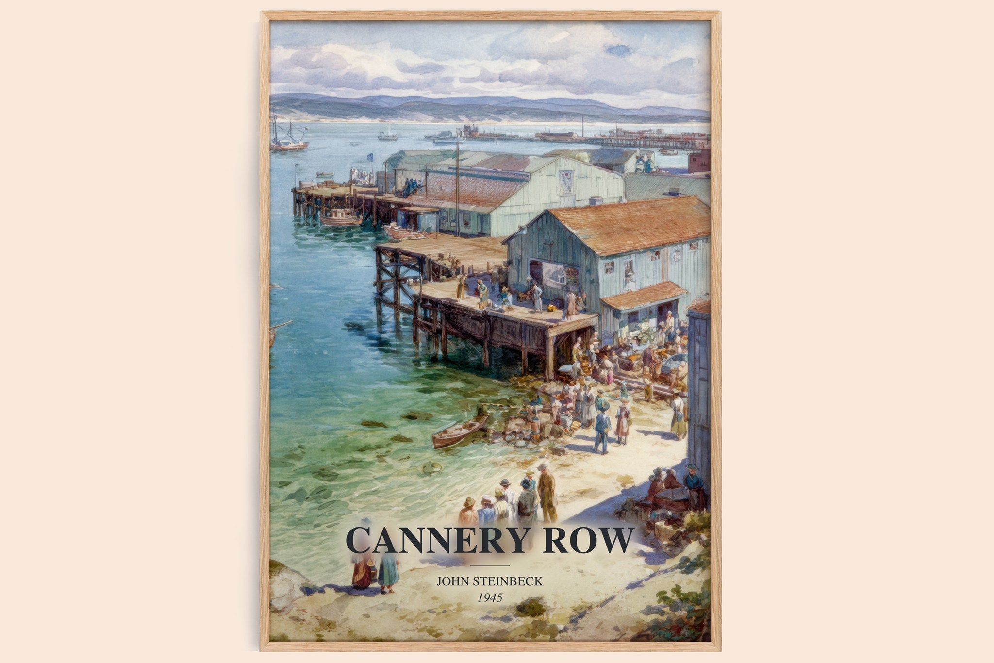 Cannery Row Book Watercolour Illustration by John Steinbeck